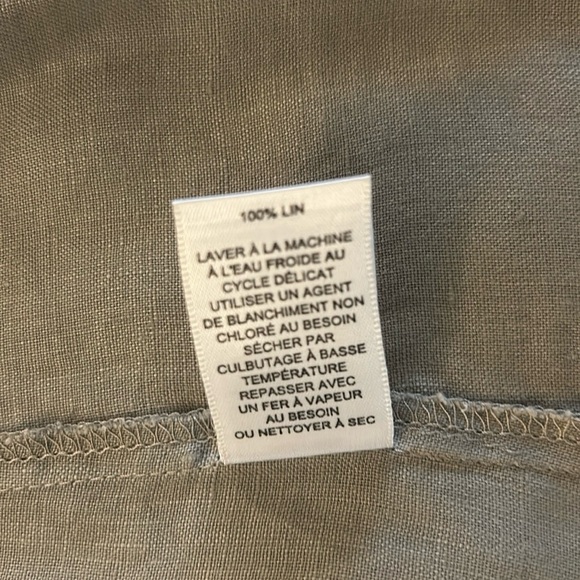 Lord &Taylor Linen Tan long Sleeves blouse - Picture 9 of 9
